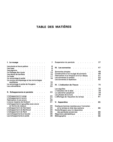 La R�paration des pendules anciennes (Livre de Jendritzki/Matthey)