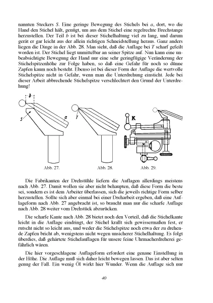 Das Drehen von Trieben und Wellen in der Uhrmacherei (Uhrenbuch von Alfred Helwig)