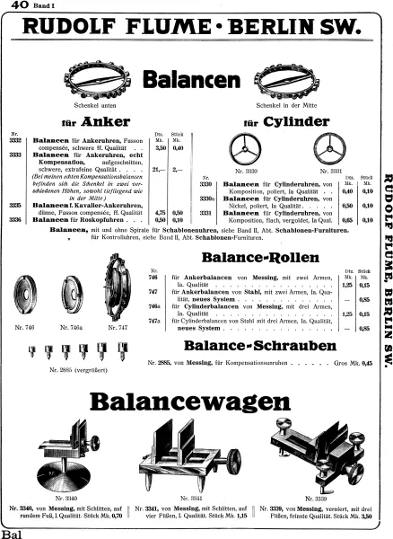 FLUME (Furnituren-)Katalog 1887-1912