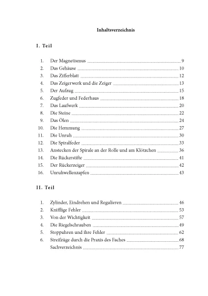 Die handwerksm�ssige Feinstellung der Uhren (Buch von Firl)