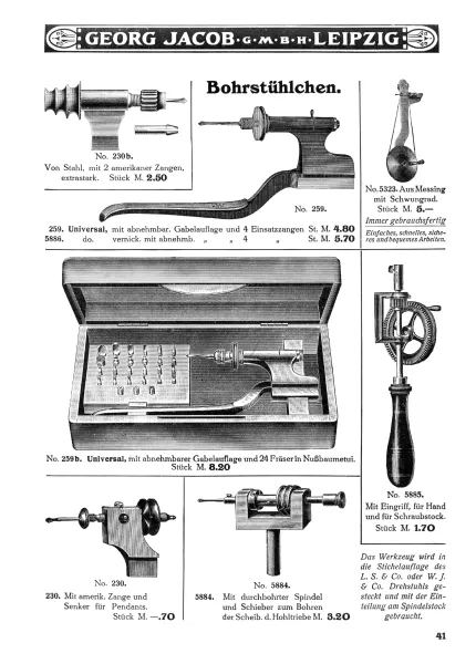 Georg Jacob, Leipzig: Furnituren und Werkzeug-Katalog 1911