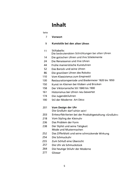 Uhren – Stile und Design, Stilkunde f�r Freunde alter und neuer Uhren (Buch von Schindler)
