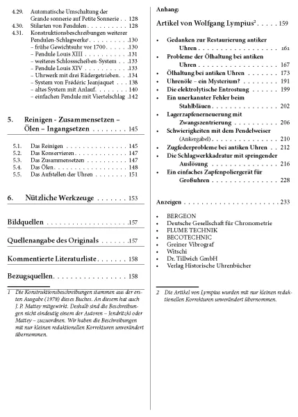 Die antike Pendeluhr in der Reparatur