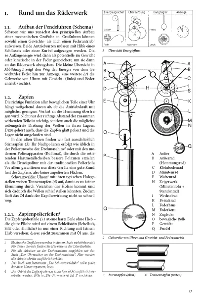 Die antike Pendeluhr in der Reparatur