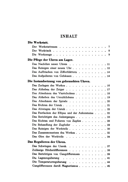 Werkstattarbeit des Uhrmachers (Buch von Rothmann u.a.)