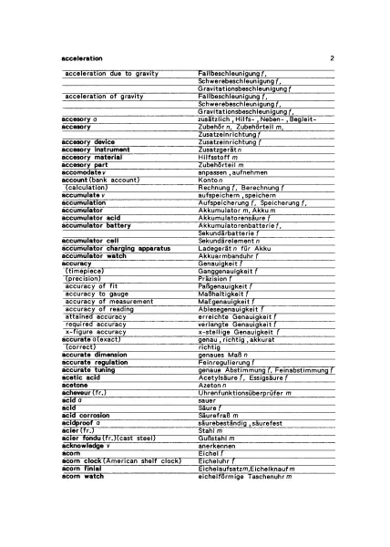 Horlogisches Lexikon deutsch/englisch, englisch/deutsch (Buch der Gebr�der Mauch)