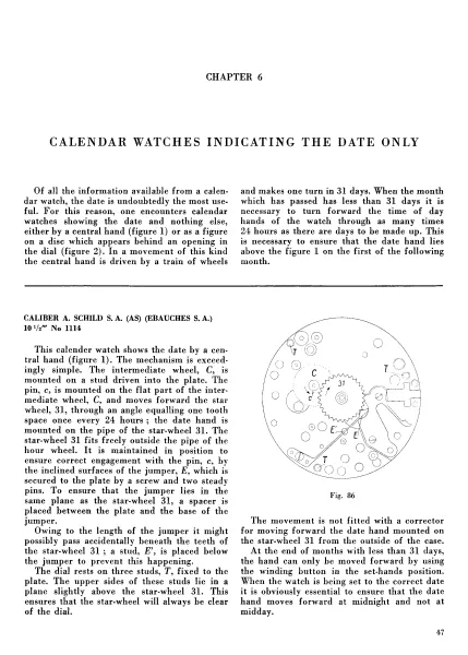 Modern Calendar Watches – Action � Detail of Calibers � Repair (Book by Humbert)