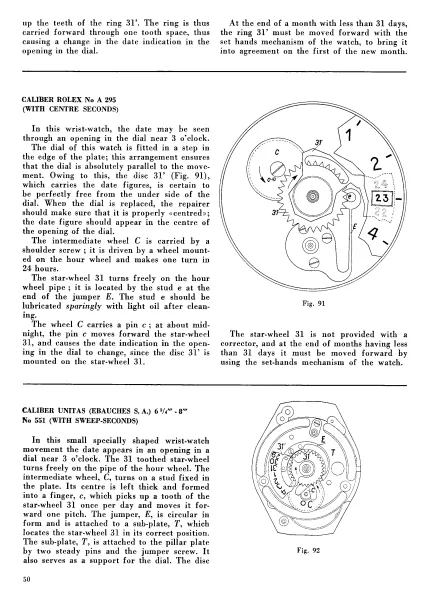 Modern Calendar Watches – Action � Detail of Calibers � Repair (Book by Humbert)