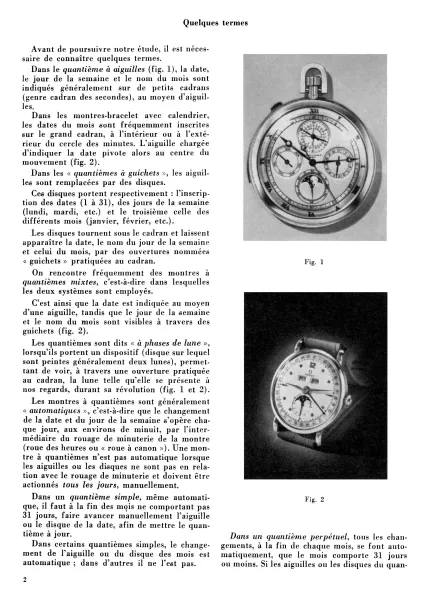 Les montres-calendrier modernes � Fonctionnement � Description des calibres � R�paration (Livre de Humbert)