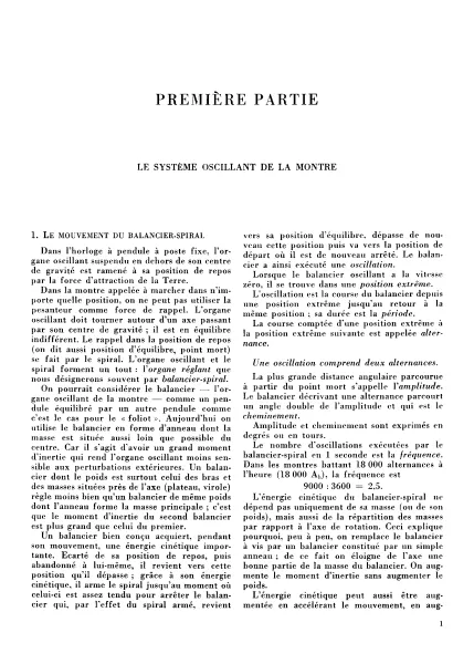Le r�glage d'une montre � balancier spiral (Livre de Hans Jedritzki)