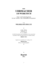 Der Uhrmacher am Werktisch (Buch von Wilhelm Schultz)