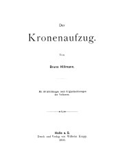Der Kronenaufzug (Buch von Bruno Hillmann)
